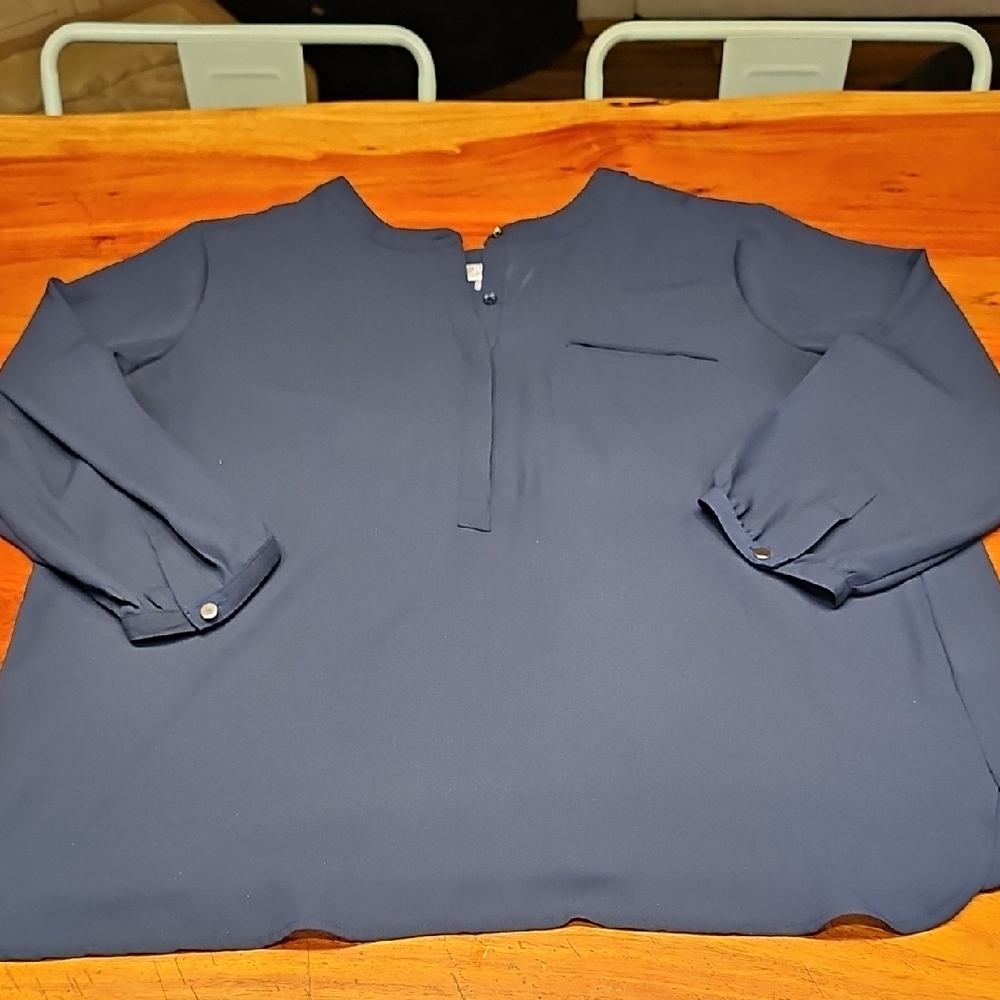 Navy Blue Blouse